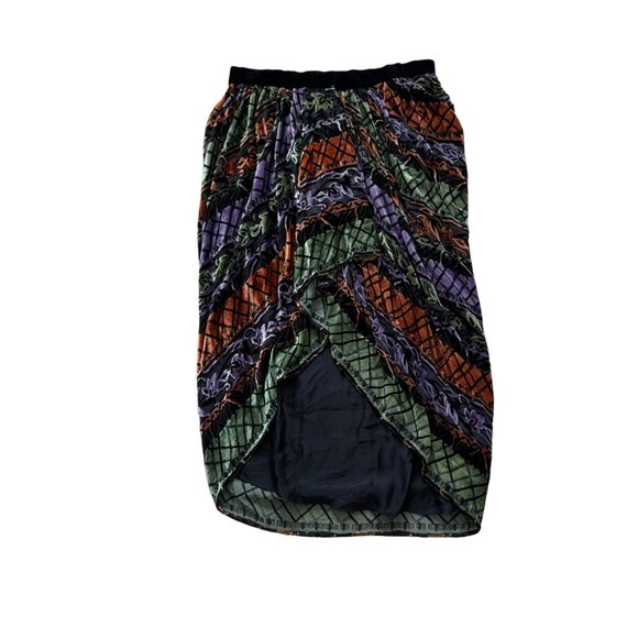 Patricia Rhodes Couture Silk Blend Floral Print Skirt Women's Size 10 Multicolor - Picture 4 of 10